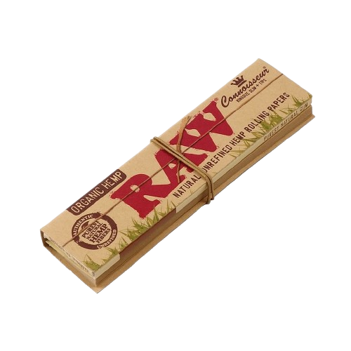 RAW Organic Hemp Connoisseur – King Size Slim + Tips rolling papers