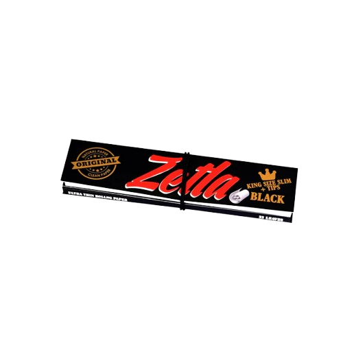 Zetla Black - King Size Slim + Tips cigarešu papīri ar filtriem