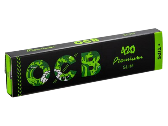 OCB 420 Premium - King Size Slim + Tips rolling papers + tips